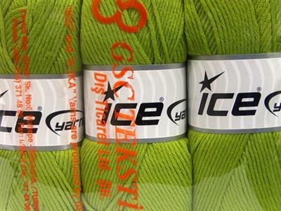Lot of 3 x 100gr Skeins Ice Yarns BABY COMFORT Hand Knitting Yarn Green