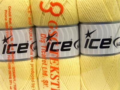 Lot of 3 x 100gr Skeins Ice Yarns BABY COMFORT Hand Knitting Yarn Light Yellow