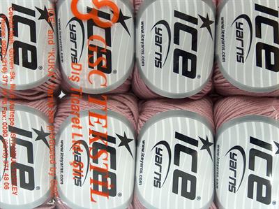 Lot of 8 Skeins Ice Yarns BABY COTTON (100% Giza Cotton) Yarn Powder Pink