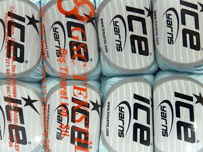 Lot of 8 Skeins Ice Yarns BABY COTTON (100% Giza Cotton) Yarn Baby Blue