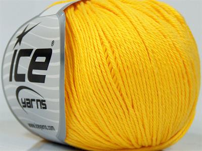Lot of 8 Skeins Ice Yarns BABY COTTON (100% Giza Cotton) Yarn Yellow