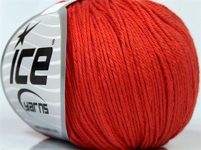 Lot of 8 Skeins Ice Yarns BABY COTTON (100% Giza Cotton) Yarn Marsala Red