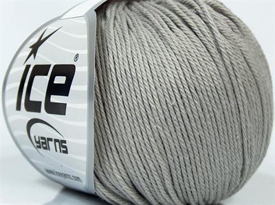 Lot of 8 Skeins Ice Yarns BABY COTTON (100% Giza Cotton) Yarn Light Grey