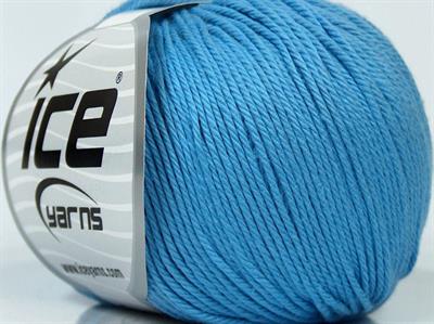 Lot of 8 Skeins Ice Yarns BABY COTTON (100% Giza Cotton) Yarn Light Blue
