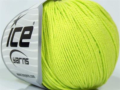 Lot of 8 Skeins Ice Yarns BABY COTTON (100% Giza Cotton) Yarn Neon Green