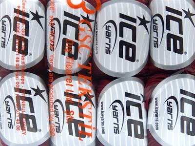 Lot of 8 Skeins Ice Yarns BABY COTTON (100% Giza Cotton) Yarn Burgundy