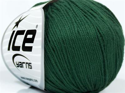 Lot of 8 Skeins Ice Yarns BABY COTTON (100% Giza Cotton) Yarn Dark Green