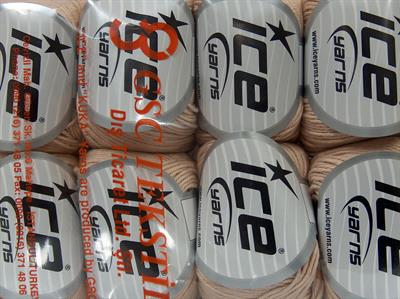Lot of 8 Skeins Ice Yarns BABY COTTON (100% Giza Cotton) Yarn Light Beige