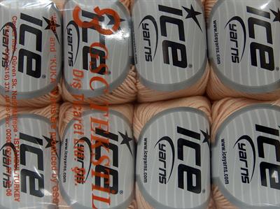 Lot of 8 Skeins Ice Yarns BABY COTTON (100% Giza Cotton) Yarn Light Salmon