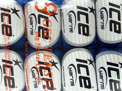 Lot of 8 Skeins Ice Yarns BABY COTTON (100% Giza Cotton) Yarn Saxe Blue