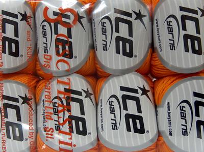 Lot of 8 Skeins Ice Yarns BABY COTTON (100% Giza Cotton) Yarn Orange