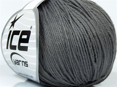 Lot of 8 Skeins Ice Yarns BABY COTTON (100% Giza Cotton) Yarn Grey