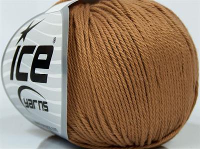 Lot of 8 Skeins Ice Yarns BABY COTTON (100% Giza Cotton) Yarn Light Brown