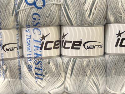 Lot of 4 x 100gr Skeins Ice Yarns BABY DESIGN Yarn Black Grey White