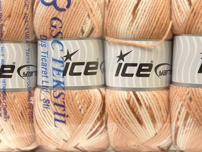 Lot of 4 x 100gr Skeins Ice Yarns BABY DESIGN Hand Knitting Yarn Brown Shades