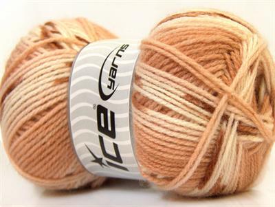 Lot of 4 x 100gr Skeins Ice Yarns BABY DESIGN Hand Knitting Yarn Brown Shades