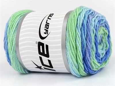 3x100gr. BABY DREAM BATIK  Yeşil Tonları, Mavi Tonları Bebe, Batik Desenli, Worsted, 100% Akrilik , Akrilik