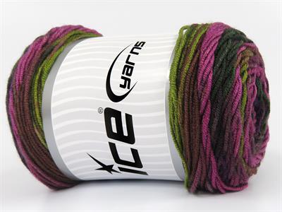 3x100gr. BABY DREAM BATIK  Yeşil Tonları, Pembe tonları, Mor Tonları Bebe, Batik Desenli, Worsted, 100% Akrilik , Akrilik