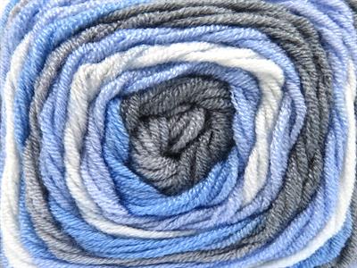 3x100gr. BABY DREAM BATIK  Beyaz, Mavi Tonları, Gri Tonları Bebe, Batik Desenli, Worsted, 100% Akrilik , Akrilik