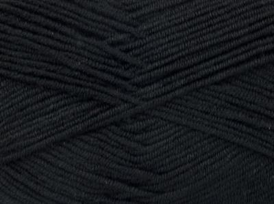 4x100gr. BABY DREAM  Siyah Kışlık, Düz iplikler, Worsted, 100% Akrilik , Anti-Pilling