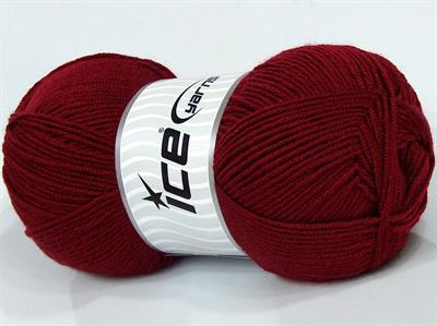 4x100gr. BABY DREAM  Bordo Kışlık, Düz iplikler, Worsted, 100% Akrilik , Anti-Pilling