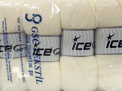 4x100gr. BABY DREAM  Ekru Kışlık, Düz iplikler, Worsted, 100% Akrilik , Anti-Pilling