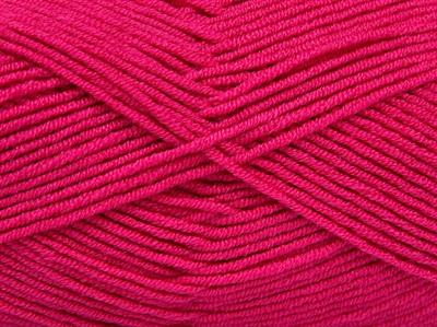 4x100gr. BABY DREAM  Fuşya Kışlık, Düz iplikler, Worsted, 100% Akrilik , Anti-Pilling