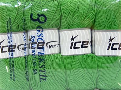 4x100gr. BABY DREAM  Yeşil Kışlık, Düz iplikler, Worsted, 100% Akrilik , Anti-Pilling