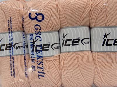 4x100gr. BABY DREAM  Açık Somon Kışlık, Düz iplikler, Worsted, 100% Akrilik , Anti-Pilling