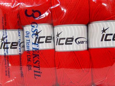 4x100gr. BABY DREAM  Kırmızı Kışlık, Düz iplikler, Worsted, 100% Akrilik , Anti-Pilling