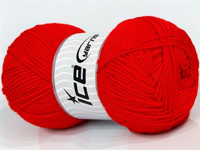 4x100gr. BABY DREAM  Kırmızı Kışlık, Düz iplikler, Worsted, 100% Akrilik , Anti-Pilling