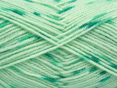 Lot of 4 x 100gr Skeins Ice Yarns BABY LOLLIPOP Yarn Green Shades