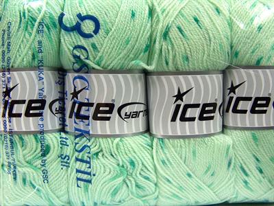 Lot of 4 x 100gr Skeins Ice Yarns BABY LOLLIPOP Yarn Green Shades