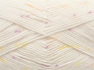 Lot of 4 x 100gr Skeins Ice Yarns BABY LOLLIPOP Yarn White Lilac Yellow Orange