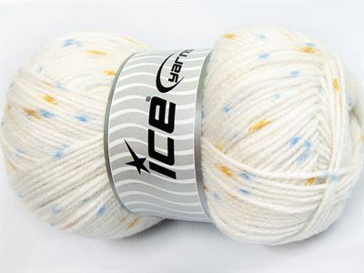Lot of 4 x 100gr Skeins Ice Yarns BABY LOLLIPOP Yarn White Yellow Light Blue