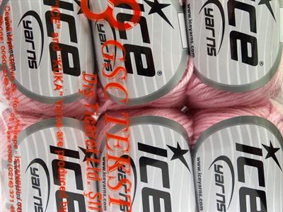 6x50gr. BABY MERINO DK Akrilik, Merino Yün Bebe Pembesi Merinos, Kışlık, Bebe, Yün