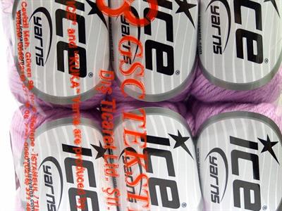 6x50gr. BABY MERINO DK Akrilik, Merino Yün Açık Lila Merinos, Kışlık, Bebe, Yün