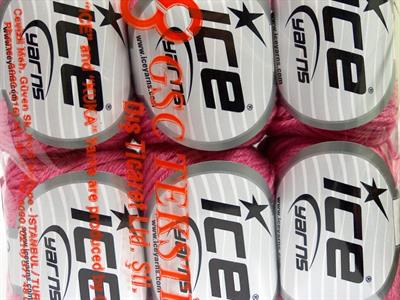 6x50gr. BABY MERINO DK Akrilik, Merino Yün Gül pembe Merinos, Kışlık, Bebe, Yün