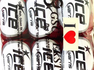 6x50gr. BABY MERINO Akrilik, Merino Yün Koyu kırmızı Merinos, Kışlık, Bebe, Yün