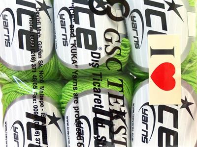 6x50gr. BABY MERINO Akrilik, Merino Yün Yeşil Merinos, Kışlık, Bebe, Yün