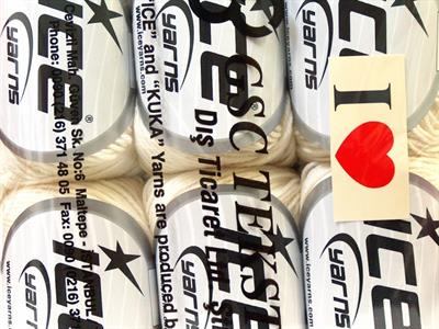 Lot of 6 Skeins Ice Yarns BABY MERINO (40% Merino Wool) Yarn White