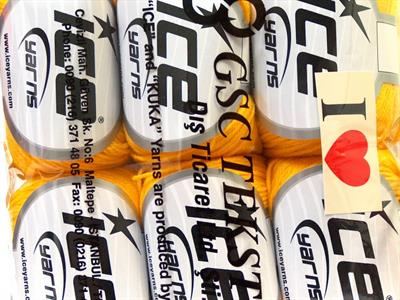 6x50gr. BABY MERINO Akrilik, Merino Yün Sarı Merinos, Kışlık, Bebe, Yün