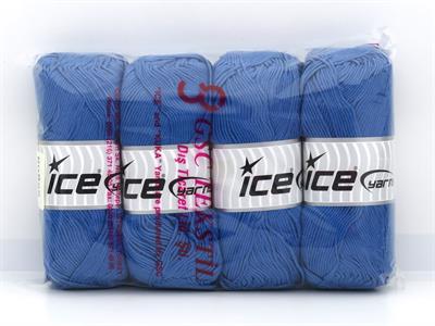 4x100gr. BABY SILKY Bambu, Pamuk Mavi Bebe, Yazlık İplikler, Pamuk, Bambu