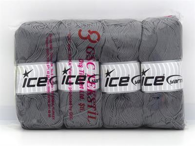 4x100gr. BABY SILKY Bambu, Pamuk Gri Bebe, Yazlık İplikler, Pamuk, Bambu