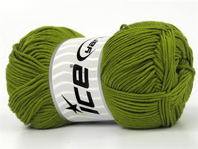 4x100gr. BABY SILKY Bambu, Pamuk Zeytin Yeşili Bebe, Yazlık İplikler, Pamuk, Bambu