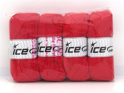 4x100gr. BABY SILKY Bambu, Pamuk Kırmızı Bebe, Yazlık İplikler, Pamuk, Bambu