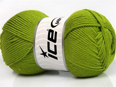 4x100gr. BABY SOFTY Akrilik, Naylon Yeşil Kışlık, Bebe, Düz iplikler, Worsted