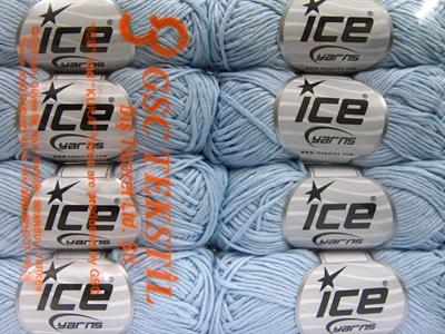 8x50gr. BABY SUMMER DK Pamuk, Akrilik Bebe Mavisi Bebe, Yazlık İplikler, Pamuk