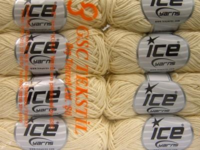 8x50gr. BABY SUMMER DK Pamuk, Akrilik Krem Bebe, Yazlık İplikler, Pamuk