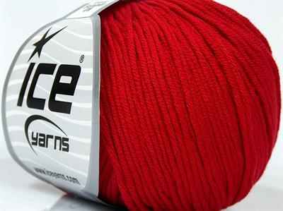 8x50gr. BABY SUMMER DK Pamuk, Akrilik Koyu kırmızı Bebe, Yazlık İplikler, Pamuk